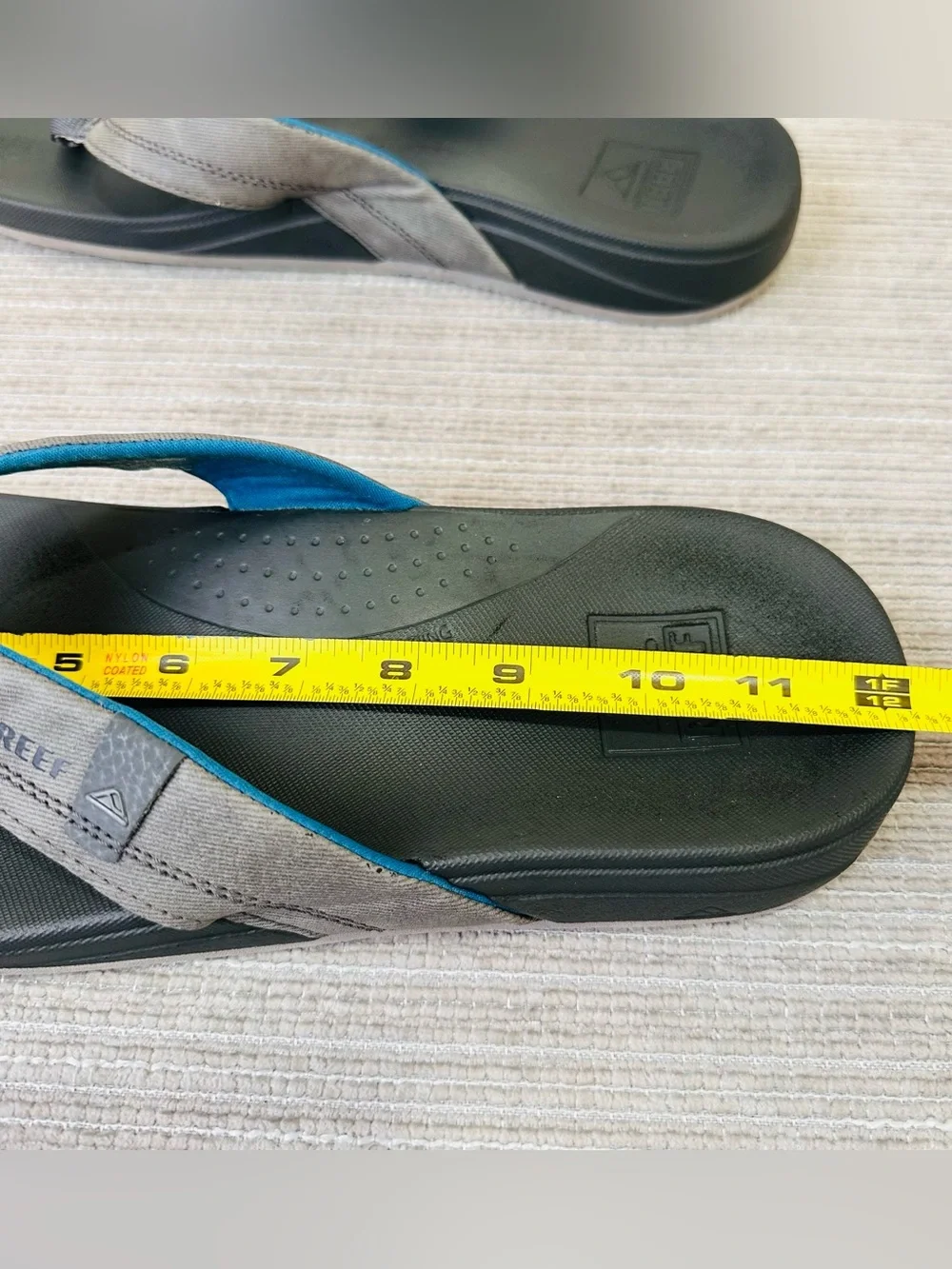 Reef CUSHION SPRING Casual Flip Flop Sandals CI3635 Gray Men's Size 12